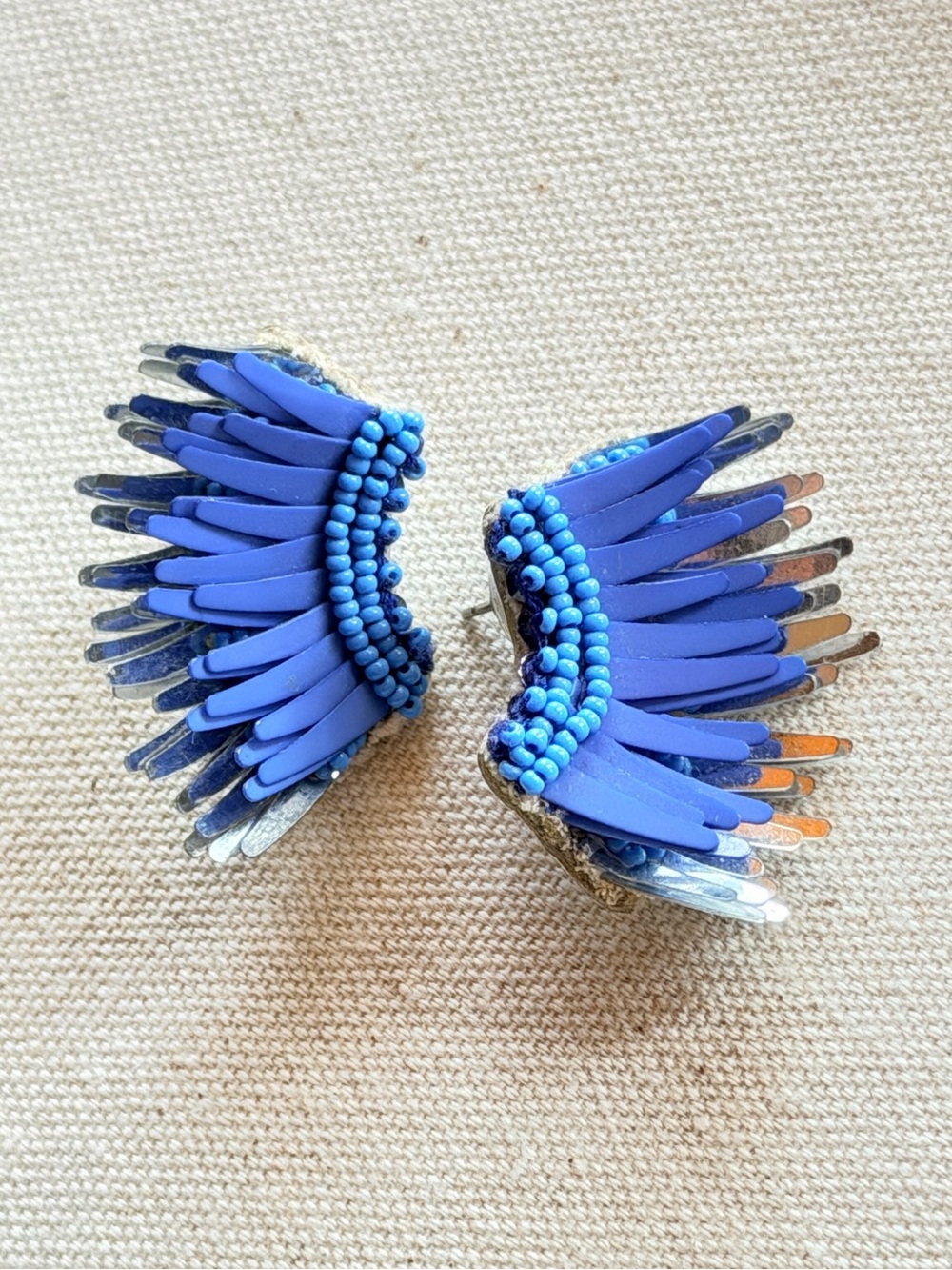 Mignonne Gavigan Mini Madeline Wing Earrings Blue *READ*